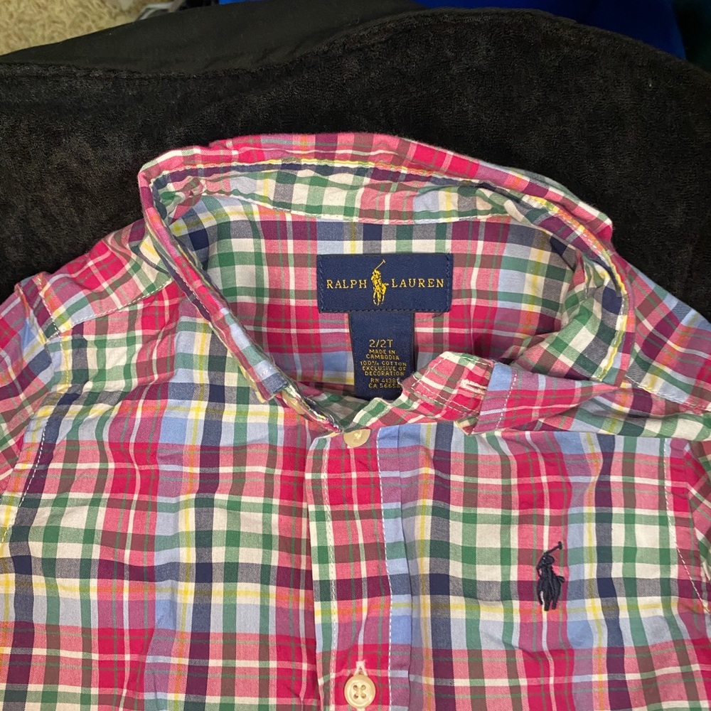 Boys’ Ralph Lauren button down multi-color